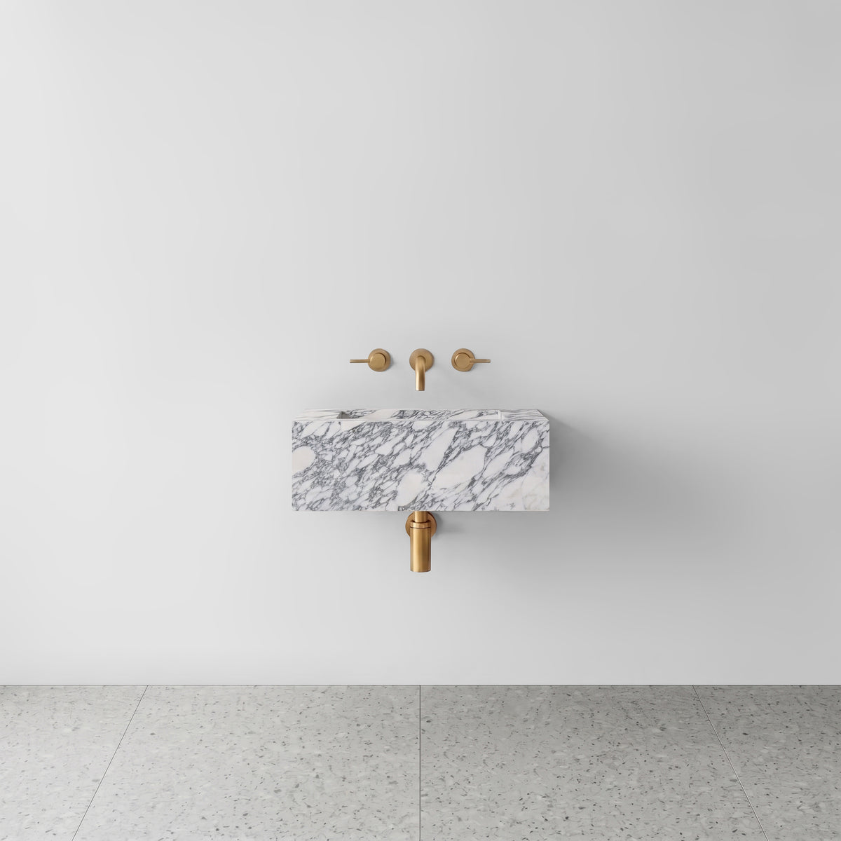 Arabescato Marble Powder Room Basin - Mini