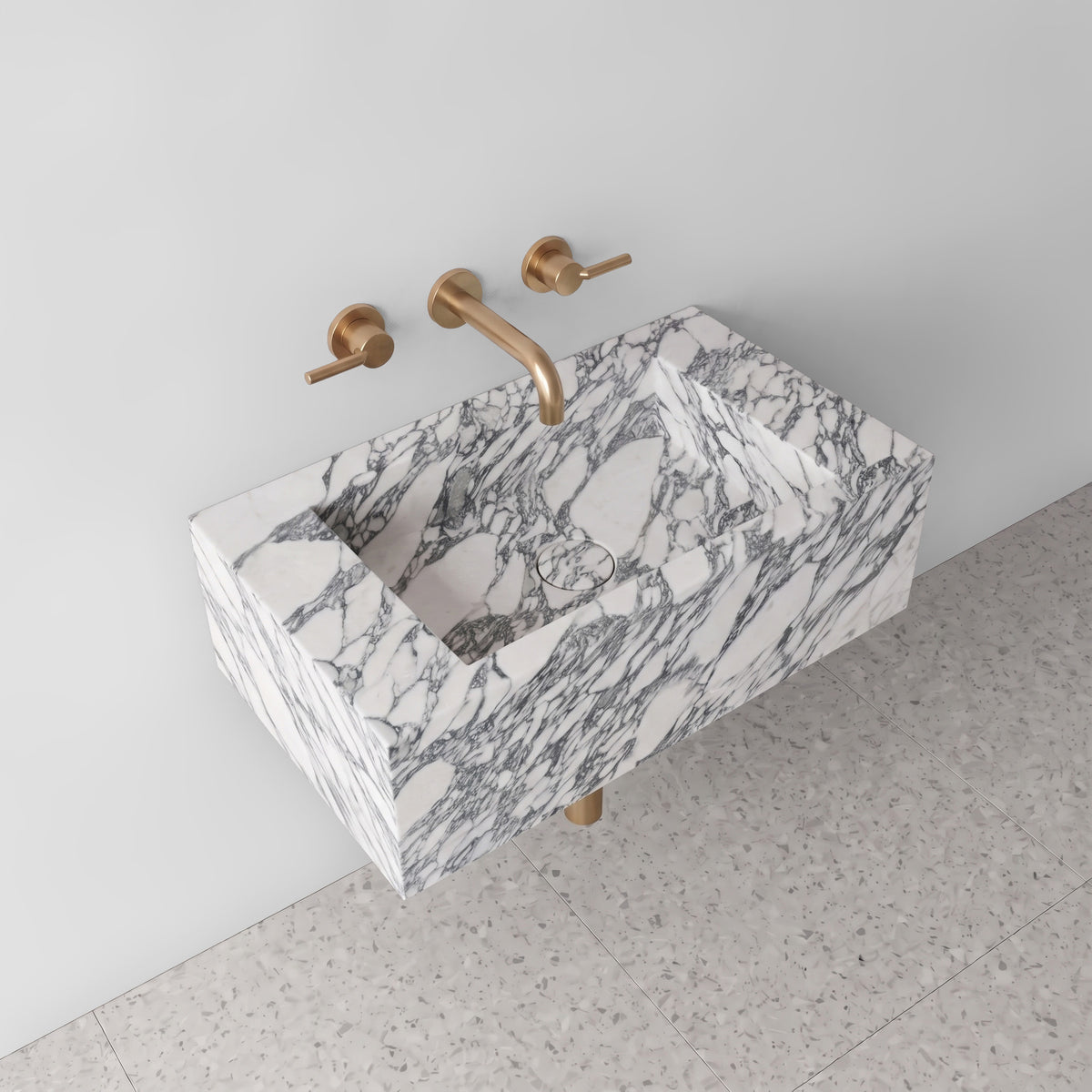 Arabescato Marble Powder Room Basin - Mini
