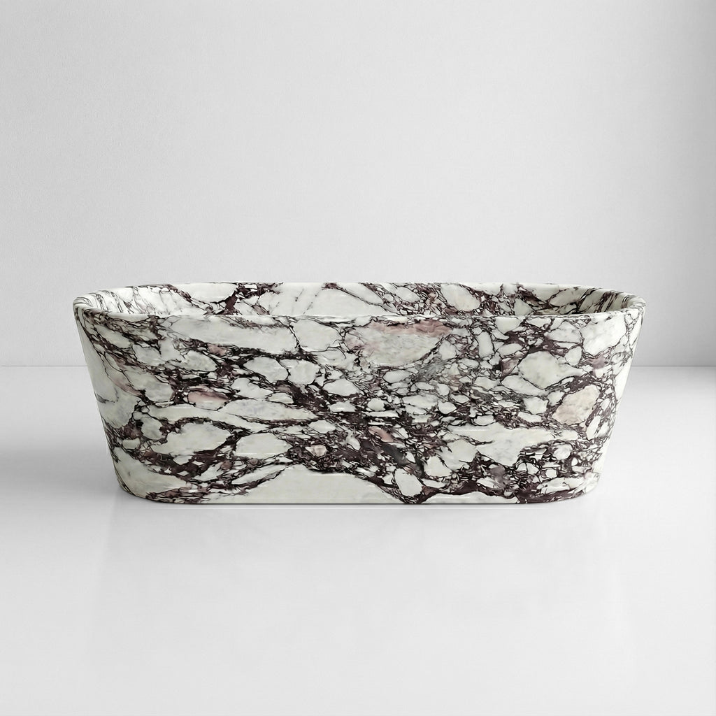 Calacatta Viola Freestanding Bathtub - Tapered