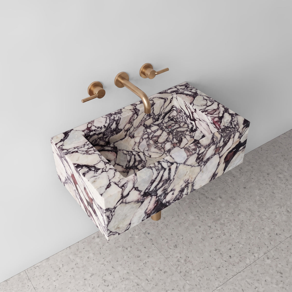 Calacatta Viola Marble Powder Room Basin - Mini