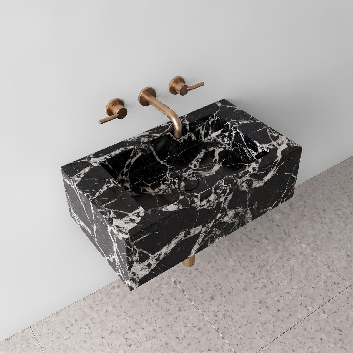 Grand Antique Marble Powder Room Basin - Mini