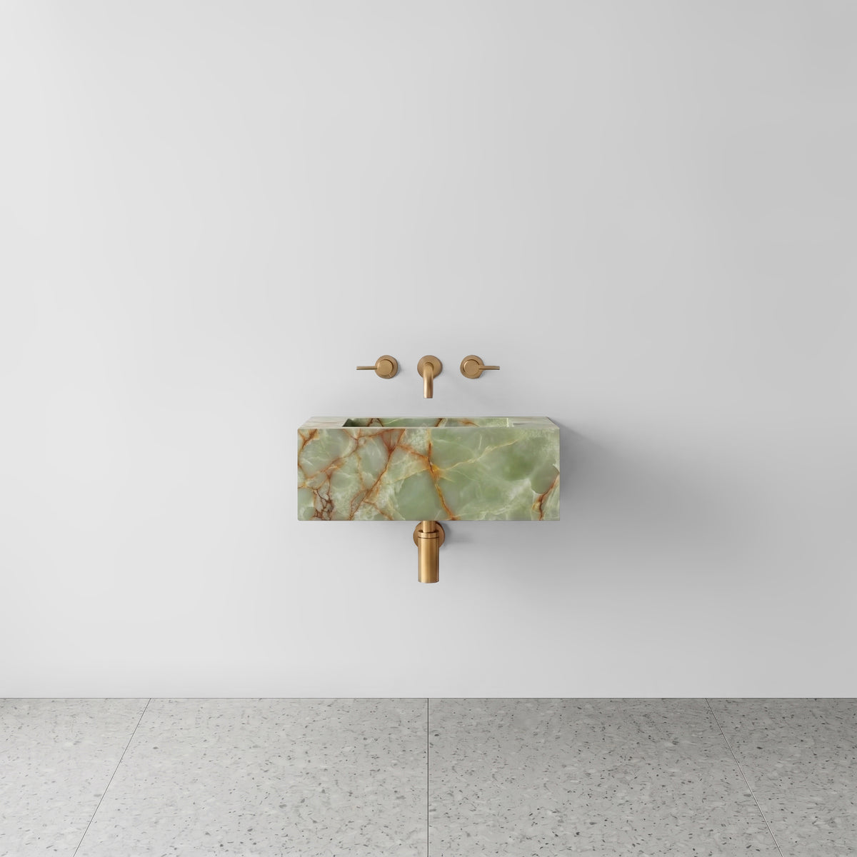 Green Onyx Powder Room Basin - Mini