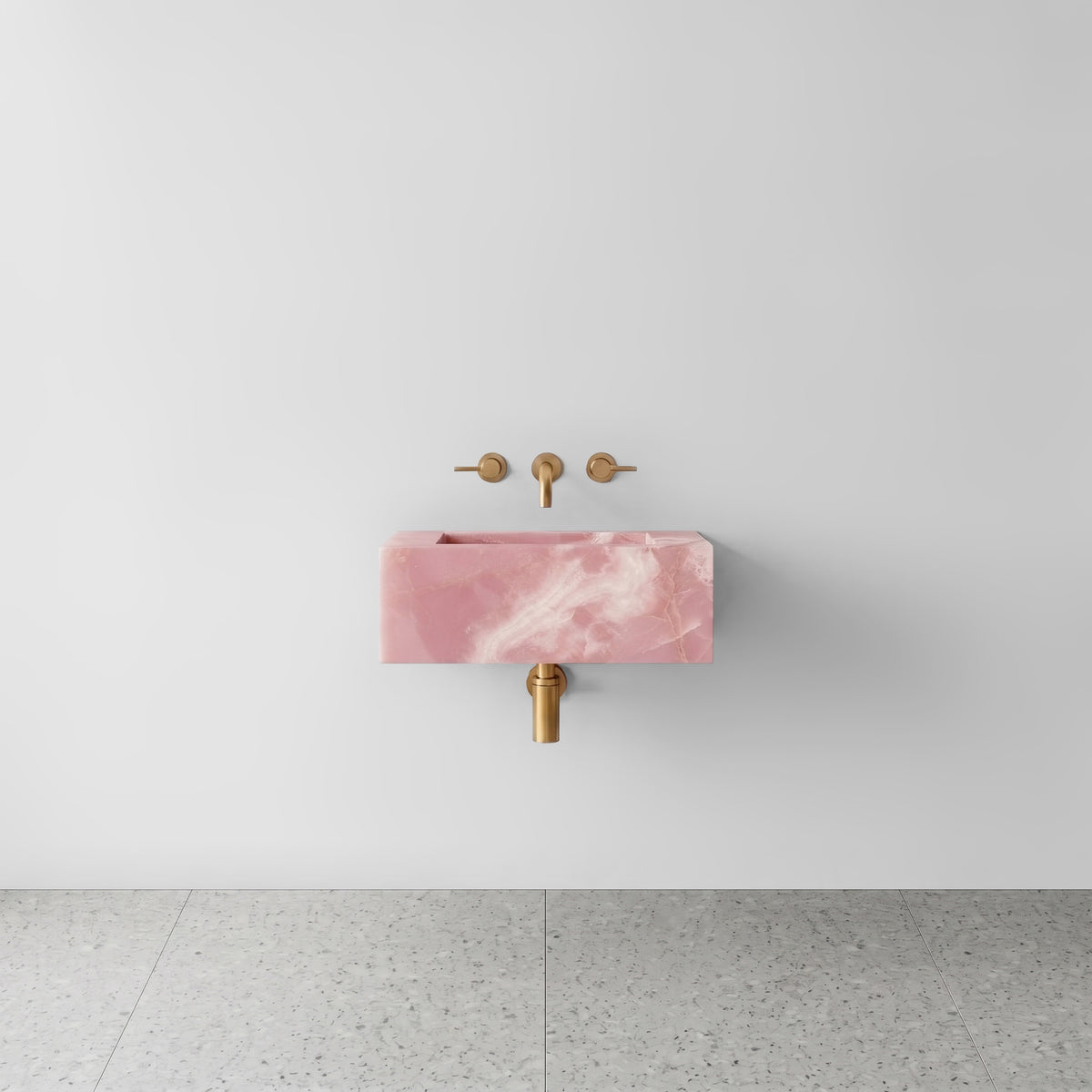 Pink Onyx Powder Room Basin - Mini